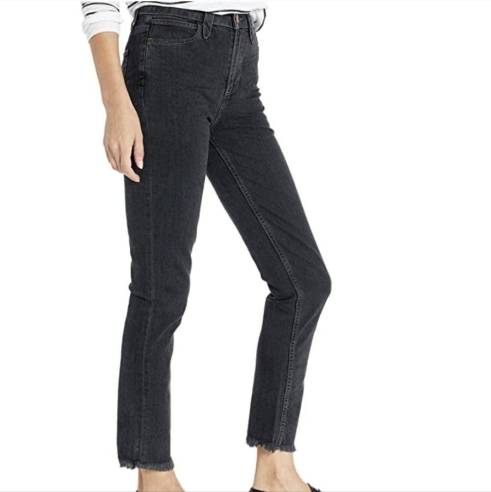 PAIGE Black Cropped Ankle Jeans